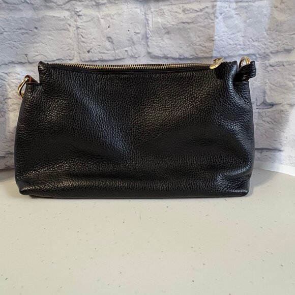 Valentina Supple Slouchy Leather Bag Black Brown Crossbody Made in Italy - Picture 8 of 16